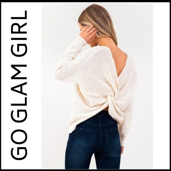 Glam Girl Fashion Sweaters - NWT LAST ONE!  Twist Knotted Back Boho Sweater